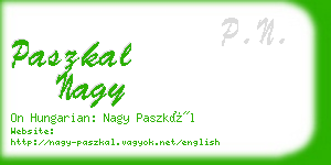 paszkal nagy business card